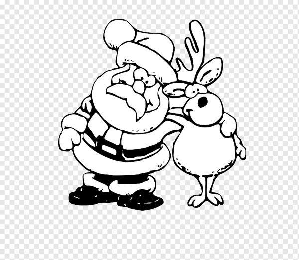 Новогодние рисунки черно белые