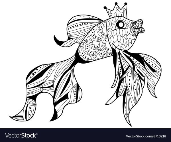 Золотая рыбка стилизация