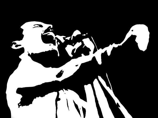 Фредди Меркури силуэт