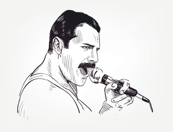 Портрет Фредди Меркьюри Графика