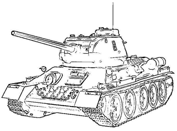 Танк т-34 85 рисунок