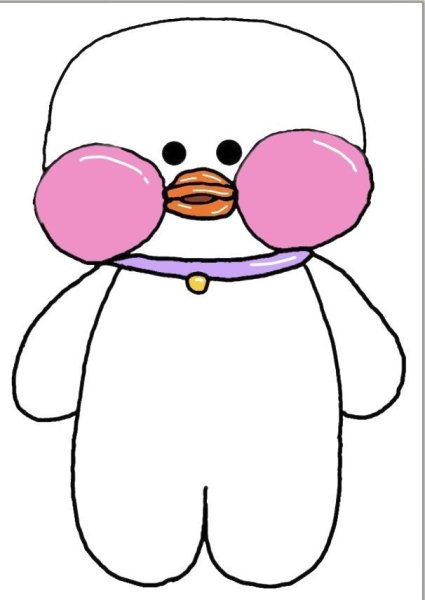 Уточка лалафанфан раскраска