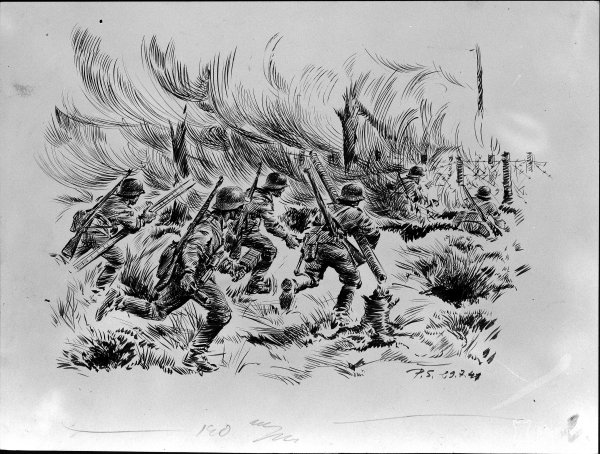 Черно белые иллюстрации о войне