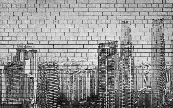 Кирпичная стена Графика