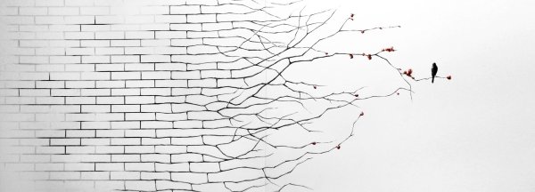 Стена карандашом