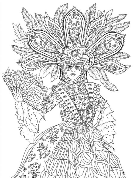 Бразильский карнавал раскраска