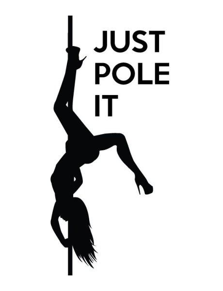 Силуэт девушки на шесте