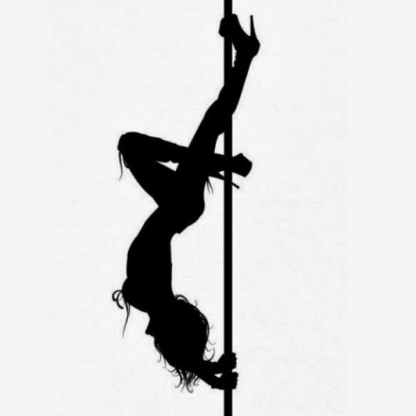 Девушка на пилоне силуэт