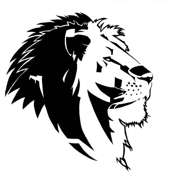 Силуэт головы Льва