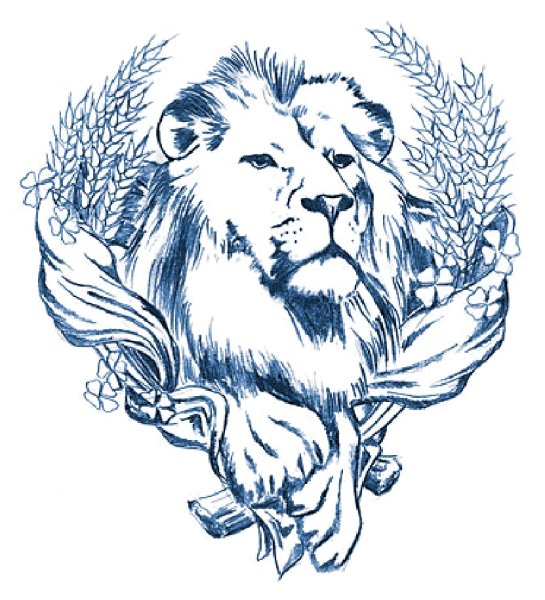 Лев трафарет для выжигания