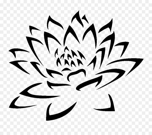 Лотос трафарет