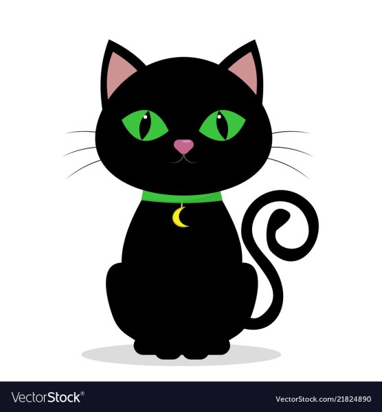Кот с зелеными глазами вектор