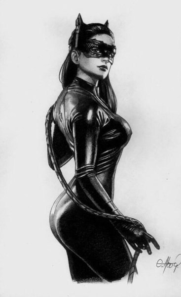 Девушка с черным котом