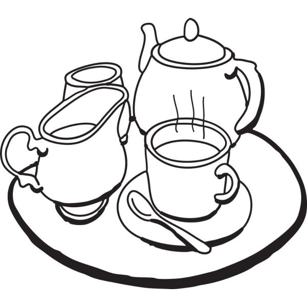 Сервиз раскраска для детей