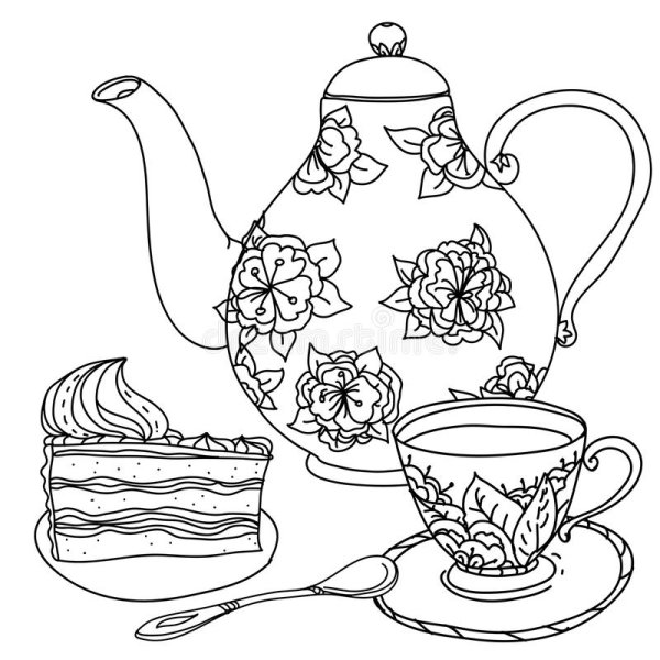 Сервиз чайник и Кружка эскиз