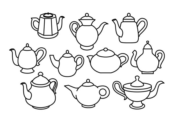 Чайный сервиз для вырезания