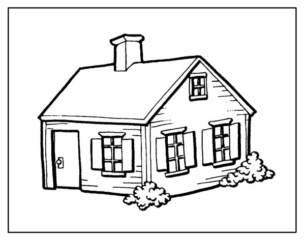 Кирпичный дом раскраска