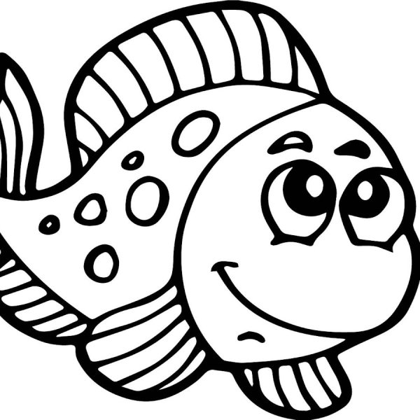 Морские рыбки раскраска