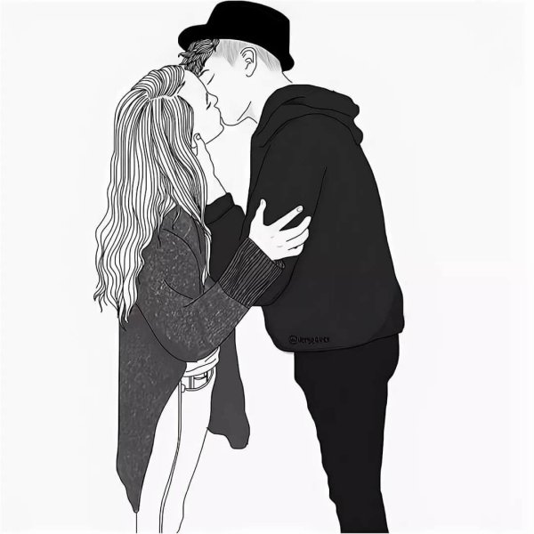 Черно белые рисунки пар