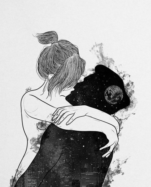 Объятия рисунок