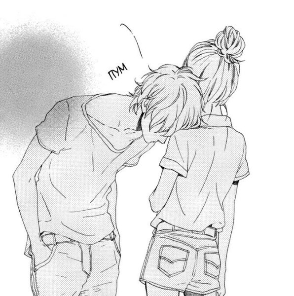 Аниме пара чб