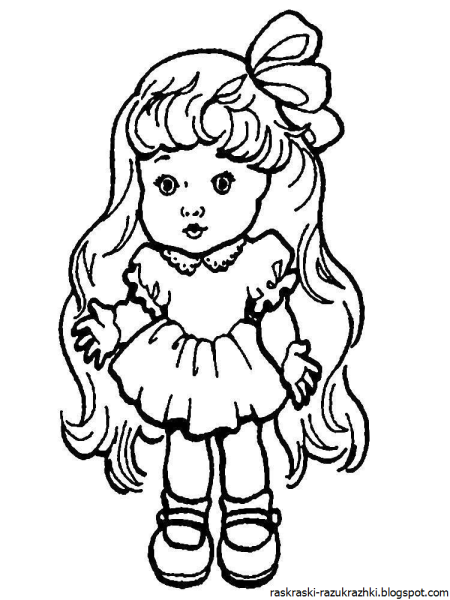 Мальчик и девочка контур