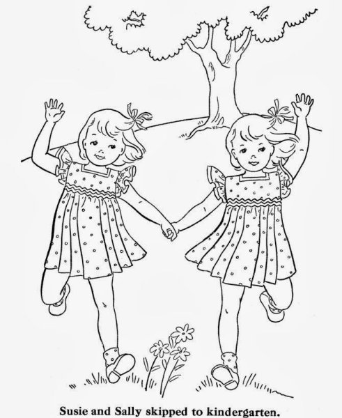 Рисование девочка и мальчик