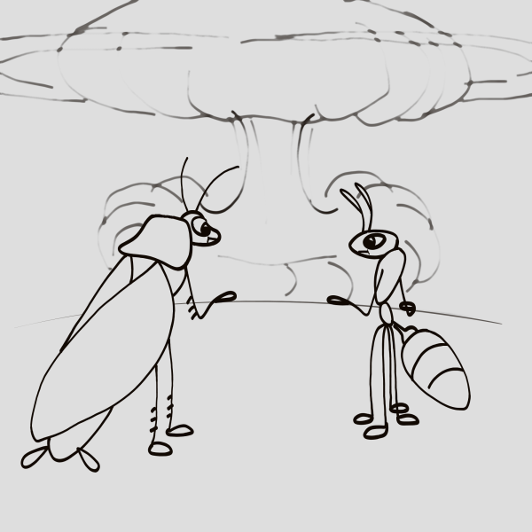 Стрекоза и муравей басня раскраска