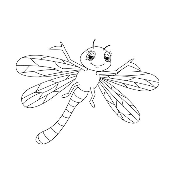 Стрекоза раскраска для детей