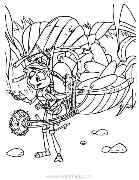 Стрекоза и муравейей раскраска