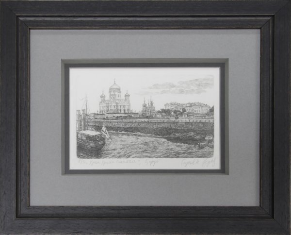 Рамка для картины черно белая