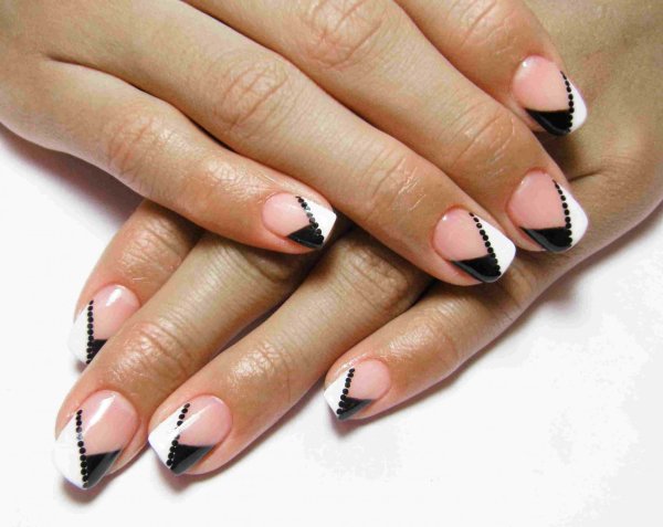 Черно белый френч