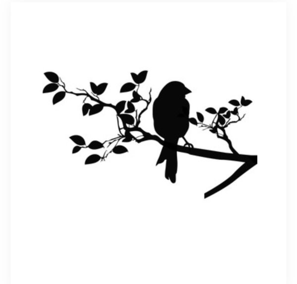 Силуэт дерева с птицами