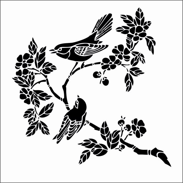 Трафареты птиц для декора