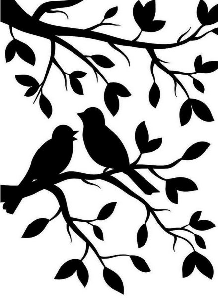 Трафареты птиц для декора