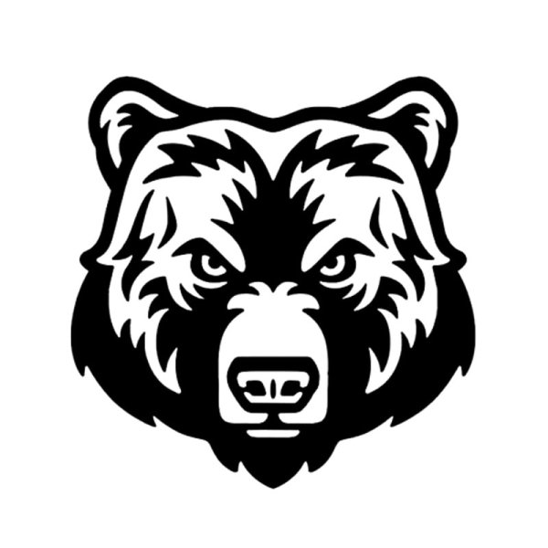 Силуэт морды медведя