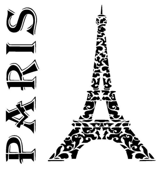Эйфелева башня трафарет