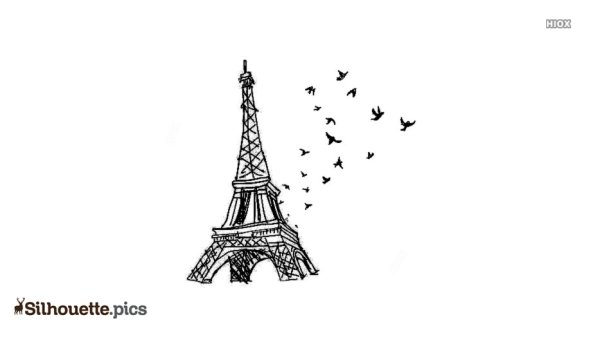 Эскиз достопримечательности Эйфелевой