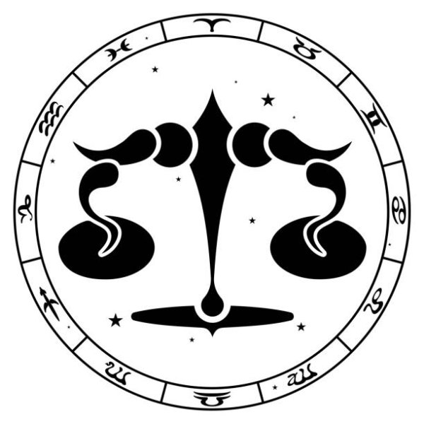 Векторный знак зодиака весы