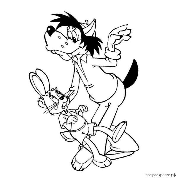 Раскраски из мультфильма ну погоди