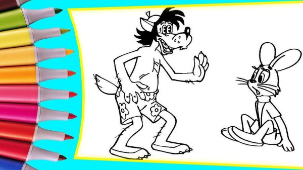 Раскраска "ну, погоди!"