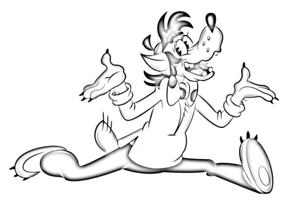 Раскраска для девочек волк ну погоди