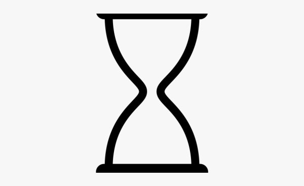 Песочные часы черно белые