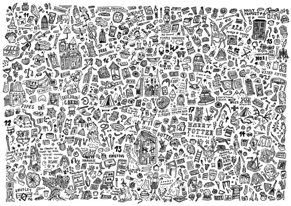 Много мелких рисунков