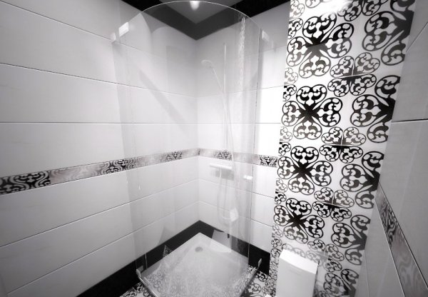 Кафельная плитка черно белая