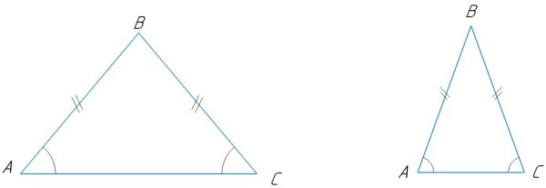 Равнобедренный треугольник чертеж