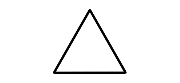 Треугольник на белом фоне