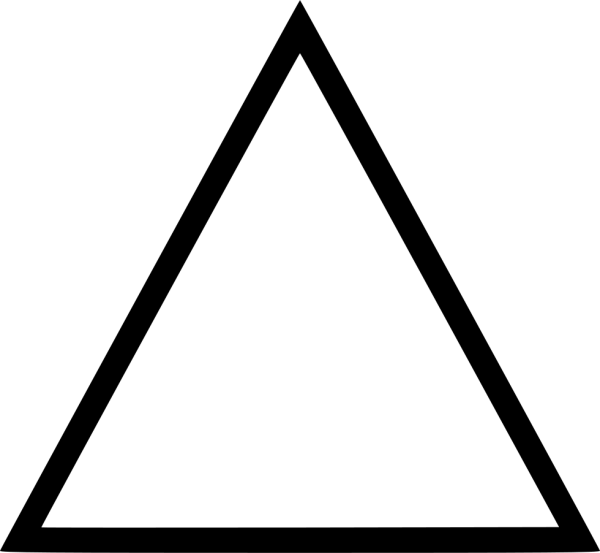 Треугольник черно белый