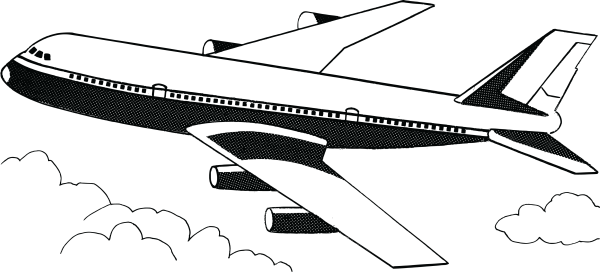 Самолет для раскрашивания для детей