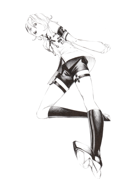 Набросок девушки в полный рост